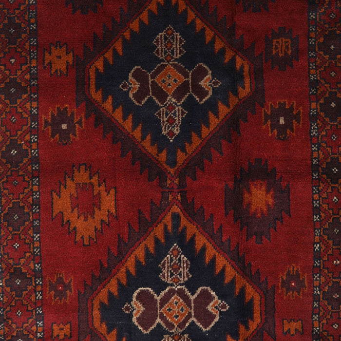 Machine Washable Traditional Night Red Rug, wshtr2413