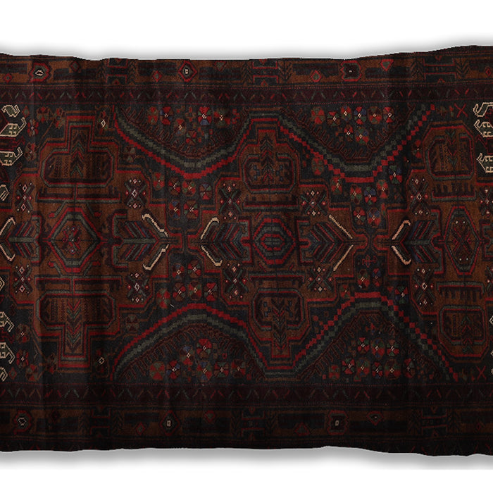 Traditional Classic Rectangular Red Lumbar Throw Pillow, 13 inch by 19 inch, lbtr2415
