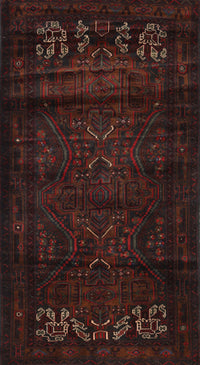 Machine Washable Traditional Night Red Rug, wshtr2415