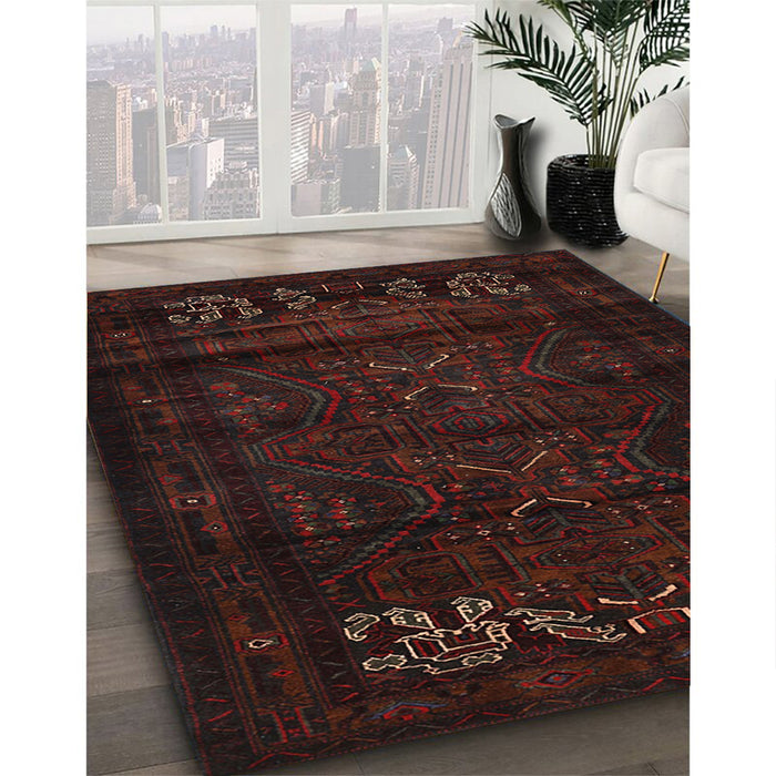 Machine Washable Traditional Night Red Rug in a Family Room, wshtr2415