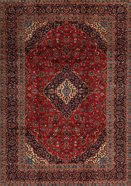Machine Washable Traditional Sienna Brown Rug, wshtr2417