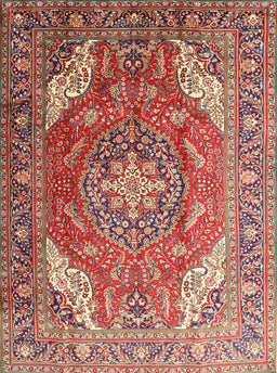 Machine Washable Traditional Fire Brick Red Rug, wshtr241