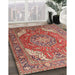 Traditional Fire Brick Red Persian Rug in Family Room, tr241