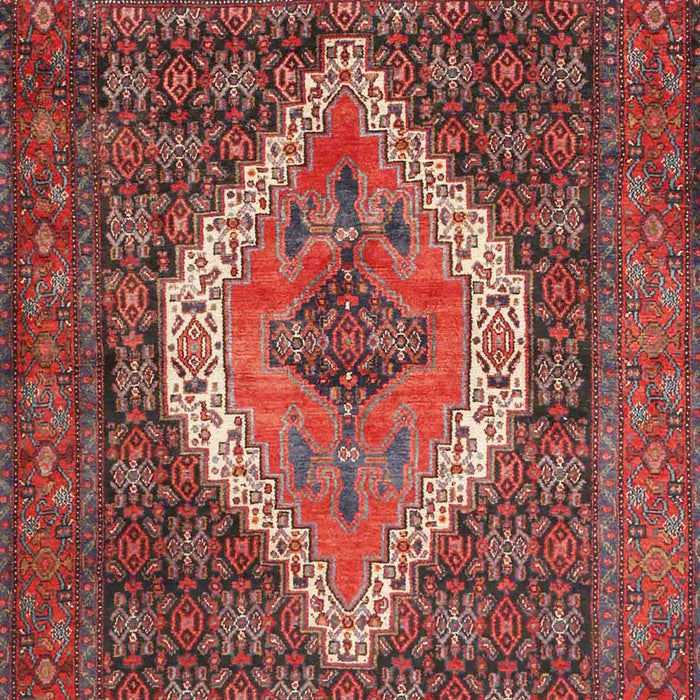 Traditional Copper Red Pink Medallion Rug, tr2421