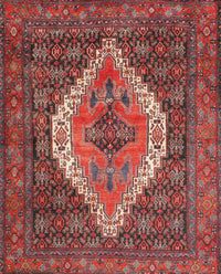 Machine Washable Traditional Copper Red Pink Rug, wshtr2421