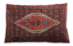 Traditional Classic Rectangular Copper Red Pink Lumbar Throw Pillow, 13 inch by 19 inch, lbtr2421