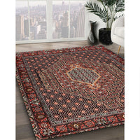 Traditional Orange Salmon Pink Persian Rug, tr2422