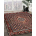 Traditional Orange Salmon Pink Persian Rug in Family Room, tr2422