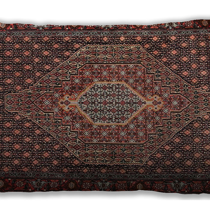 Traditional Classic Rectangular Orange Salmon Pink Lumbar Throw Pillow, 13 inch by 19 inch, lbtr2422
