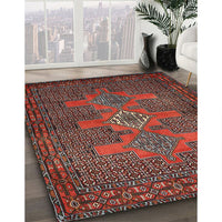 Traditional Saffron Red Persian Rug, tr2423