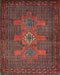 Traditional Saffron Red Persian Rug, tr2423