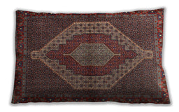 Traditional Classic Rectangular Dark Almond Brown Lumbar Throw Pillow, 13 inch by 19 inch, lbtr2424
