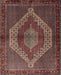 Machine Washable Traditional Dark Almond Brown Rug, wshtr2424