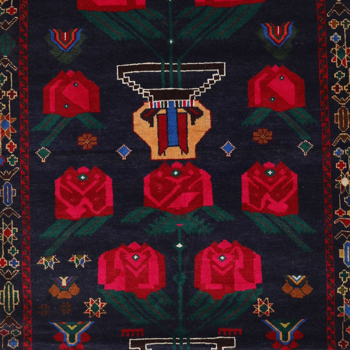 Traditional Gunmetal Green Animal Rug, tr2426