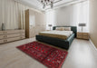 Traditional Bakers Brown Persian Rug in a Bedroom, tr2427