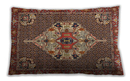 Traditional Classic Rectangular Saffron Red Lumbar Throw Pillow, 13 inch by 19 inch, lbtr2429