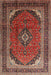 Traditional Saffron Red Medallion Rug, tr242