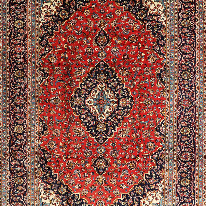 Traditional Saffron Red Medallion Rug, tr242