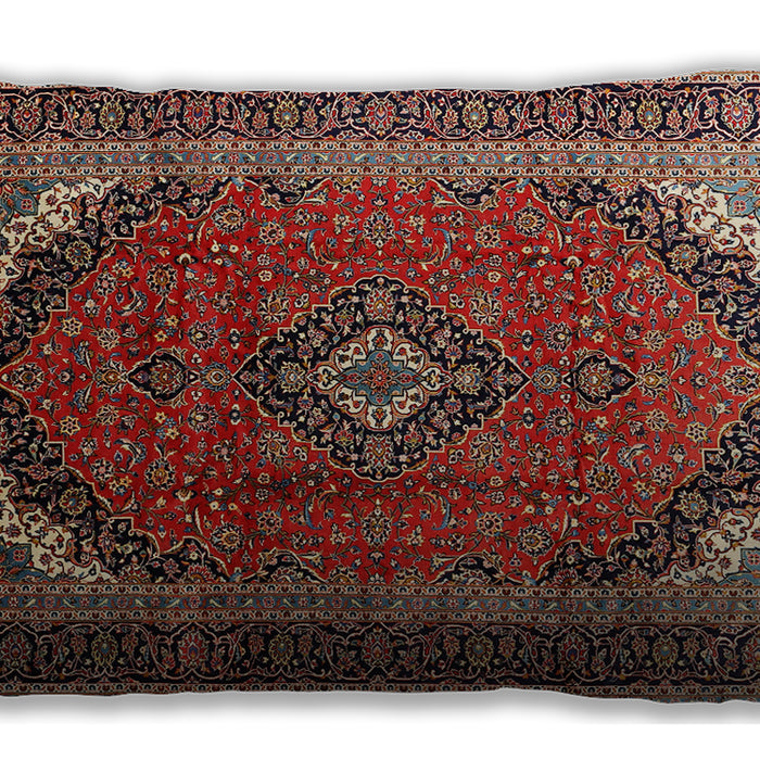 Traditional Classic Rectangular Saffron Red Lumbar Throw Pillow, 13 inch by 19 inch, lbtr242