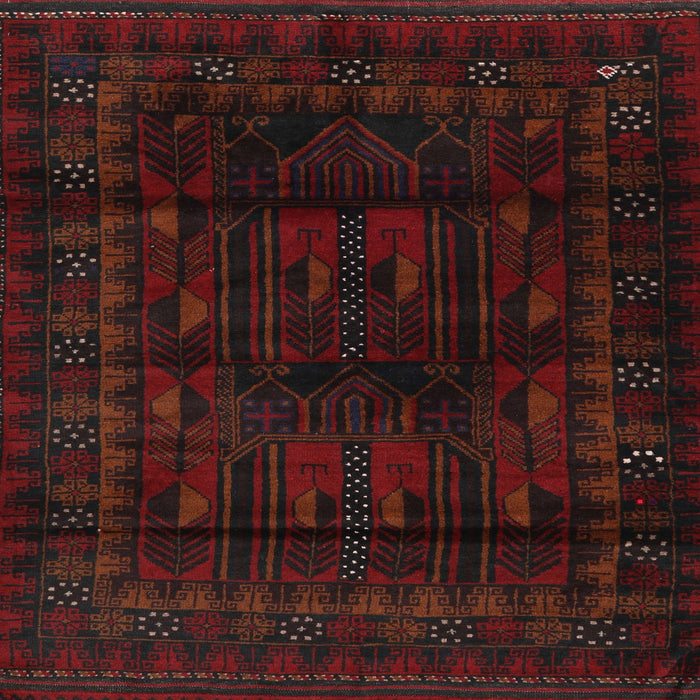 Square Traditional Bakers Brown Persian Rug, tr2430