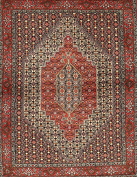 Machine Washable Traditional Saffron Red Rug, wshtr2431