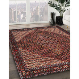 Machine Washable Traditional Rust Pink Rug in a Family Room, wshtr2432