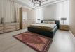 Traditional Rust Pink Persian Rug in a Bedroom, tr2432