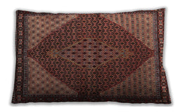 Traditional Classic Rectangular Rust Pink Lumbar Throw Pillow, 13 inch by 19 inch, lbtr2432
