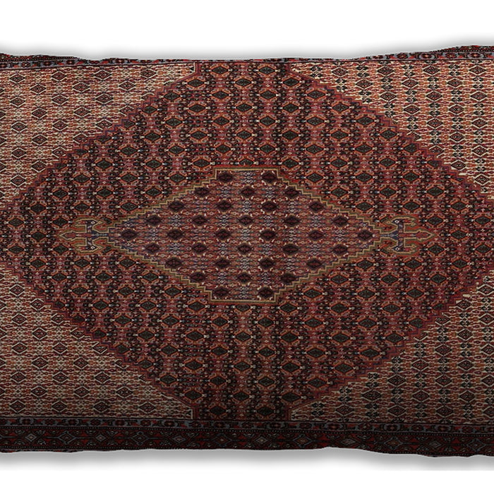 Traditional Classic Rectangular Rust Pink Lumbar Throw Pillow, 13 inch by 19 inch, lbtr2432