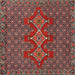 Square Traditional Saffron Red Persian Rug, tr2434