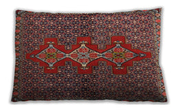 Traditional Classic Rectangular Saffron Red Lumbar Throw Pillow, 13 inch by 19 inch, lbtr2435