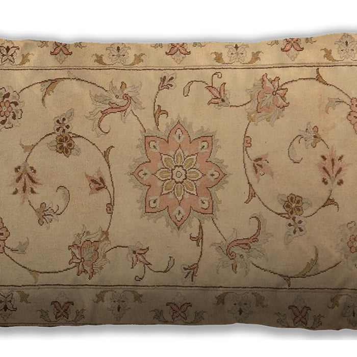 Traditional Classic Rectangular Orange Lumbar Throw Pillow, 13 inch by 19 inch, lbtr2438