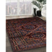 Machine Washable Traditional Sepia Brown Rug in a Family Room, wshtr2439