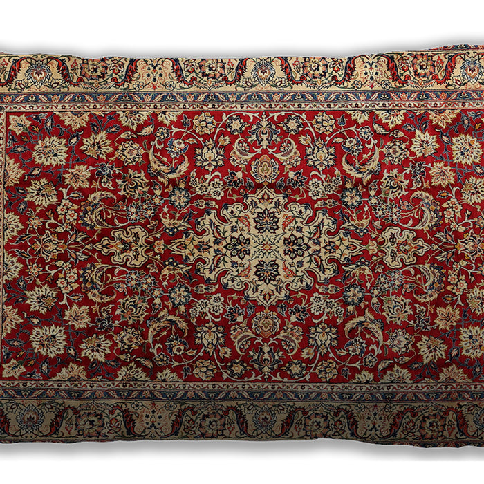 Traditional Classic Rectangular Saffron Red Lumbar Throw Pillow, 13 inch by 19 inch, lbtr243