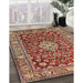 Traditional Saffron Red Persian Rug in Family Room, tr243