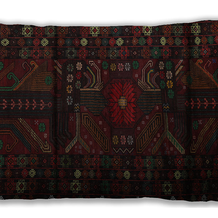 Traditional Classic Rectangular Red Lumbar Throw Pillow, 13 inch by 19 inch, lbtr2440