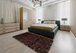Traditional Red Persian Rug in a Bedroom, tr2440