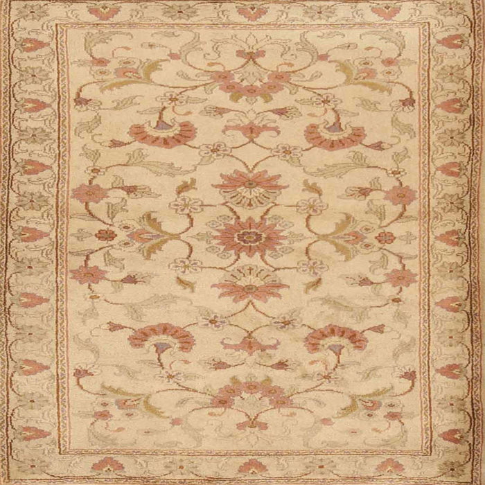 Round Machine Washable Traditional Orange Rug, wshtr2442