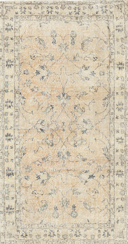 Machine Washable Traditional Light French Beige Brown Rug, wshtr2443