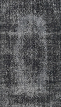 Machine Washable Traditional Charcoal Black Rug, wshtr2444