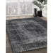 Traditional Charcoal Black Persian Rug in Family Room, tr2444