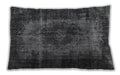 Traditional Classic Rectangular Charcoal Black Lumbar Throw Pillow, 13 inch by 19 inch, lbtr2444