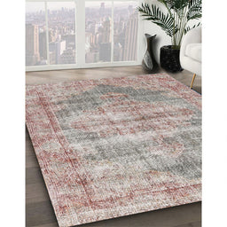 Machine Washable Traditional Rose G Pink Rug in a Family Room, wshtr2445