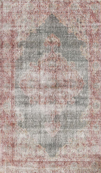 Machine Washable Traditional Rose G Pink Rug, wshtr2445