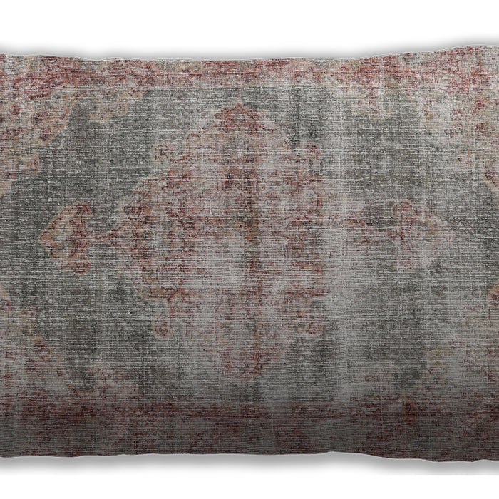 Traditional Classic Rectangular Rose Gold Pink Lumbar Throw Pillow, 13 inch by 19 inch, lbtr2445