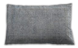Traditional Classic Rectangular Grey Gray Lumbar Throw Pillow, 13 inch by 19 inch, lbtr2448