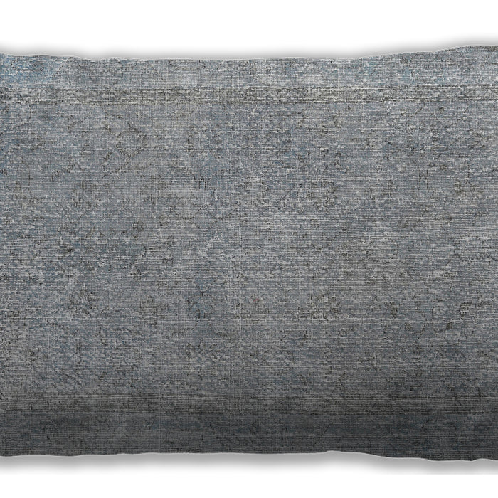 Traditional Classic Rectangular Grey Gray Lumbar Throw Pillow, 13 inch by 19 inch, lbtr2448