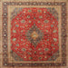 Square Traditional Red Medallion Rug, tr244