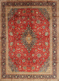 Machine Washable Traditional Tomato Red Rug, wshtr244