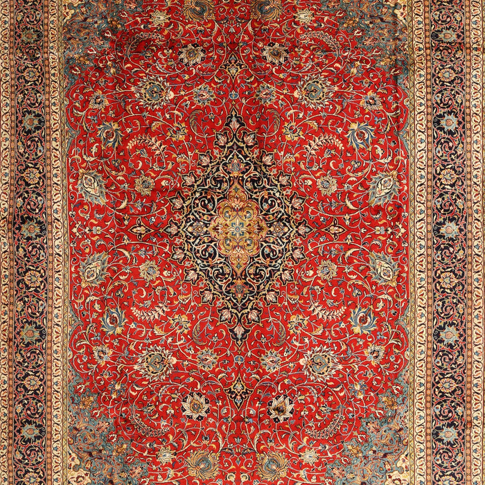 Machine Washable Traditional Tomato Red Rug, wshtr244
